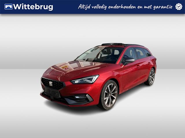 Seat LEON Sportstourer 1.5 eTSI FR Business Intense / AUTOMAAT/ PANO/ CAMERA/ PARK. SENSOREN/ CRUISE/ STOEL-STUURVERWARM./ MATRIX/ APP-CONNECT/ NAVI/ CLIMA/ DAB