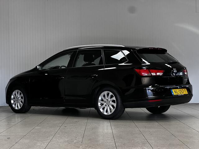 Seat LEON ST 1.0 EcoTSI Style Connect/ Apple + android/ Navi/ Clima/ Cruise/ Elek. pakket/ Isofix/ Bluetooth/ Armsteun/ Multi. LEDER. Stuur/ Mistl./ PDC/ Extra getint glas.