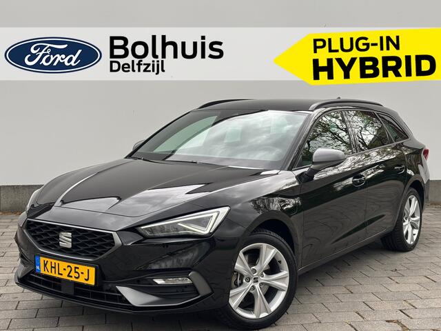 Seat LEON Sportstourer 1.5 TSI e-Hybrid 204pk FR Business | Trekhaak | Stoel- en stuurwiel verwarming | Adapt. Cruise | Camera | 1/2 leer | Fabrieksgarantie t/m 05-2029 |