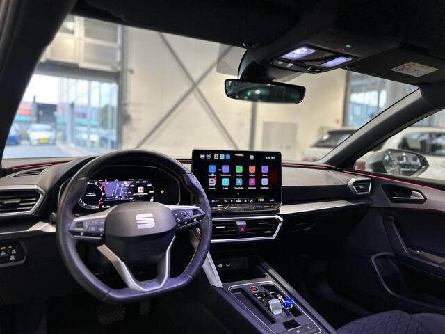 Seat LEON Sportstourer 1.5 TSI e-Hybrid 204pk FR Business | Trekhaak | Stoel- en stuurwiel verwarming | Adapt. Cruise | Camera | 1/2 leer | Fabrieksgarantie t/m 05-2029 |