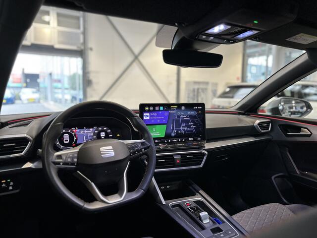 Seat LEON Sportstourer 1.5 TSI e-Hybrid 204pk FR Business | Trekhaak | Stoel- en stuurwiel verwarming | Adapt. Cruise | Camera | 1/2 leer | Fabrieksgarantie t/m 05-2029 |