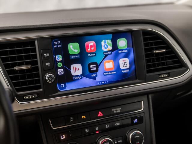 Seat LEON 1.0 TSI Intense Sport Automaat (APPLE CARPLAY, NAVIGATIE, CLIMATE, PARKEERSENSOREN, SPORTSTOELEN, LM VELGEN, CRUISE, NIEUWSTAAT)