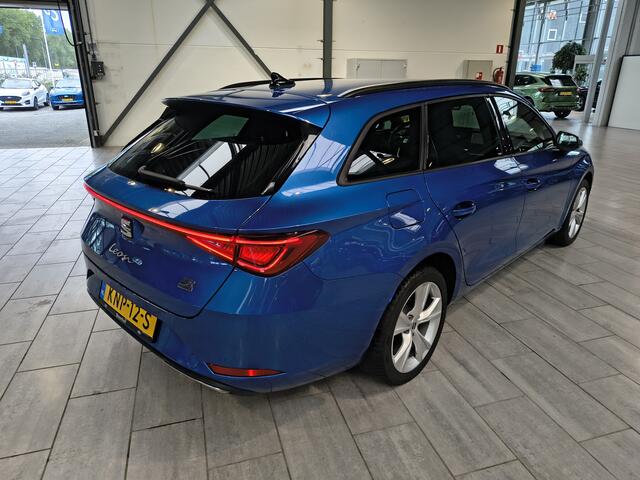 Seat LEON Sportstourer 1.5 TSI e-Hybrid 204pk FR Business | Trekhaak | Stoel- en stuurwiel verwarming | Adapt. Cruise | Camera | 1/2 leer | Fabrieksgarantie t/m 05-2029 |