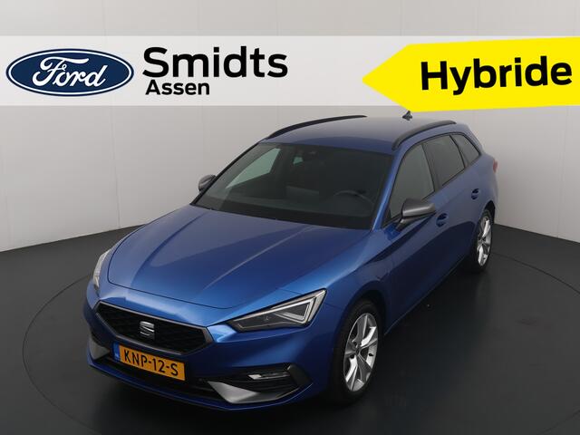 Seat LEON Sportstourer 1.5 TSI e-Hybrid 204pk FR Business | Trekhaak | Stoel- en stuurwiel verwarming | Adapt. Cruise | Camera | 1/2 leer | Fabrieksgarantie t/m 05-2029 |