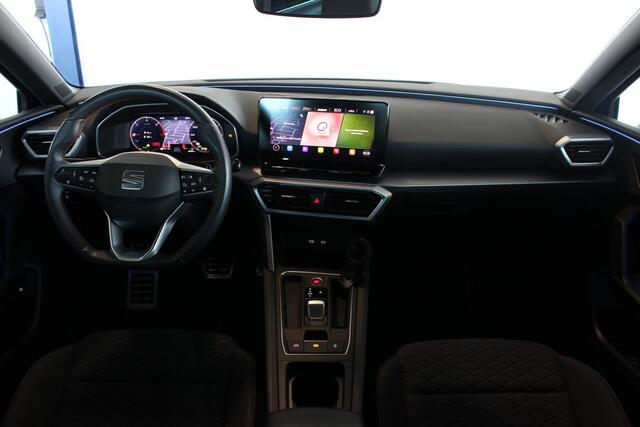 Seat LEON 1.4 TSI eHybrid PHEV FR SOH 92% | Trekhaak | Camera | Eibach | Adapt. Cruise | Carplay | Navi | Bluetooth | 19" LMV | PDC V+A