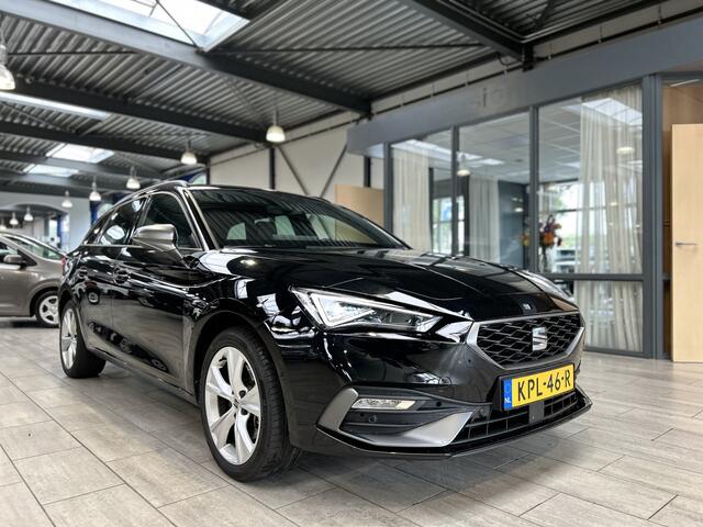 Seat LEON Sportstourer 1.5 TSI e-Hybrid 204pk FR Business PHEV | Trekhaak | Stoel- en stuurwiel verwarming | Adapt. Cruise | Camera | 1/2 leer | Fabrieksgarantie t/m 05-2028 |