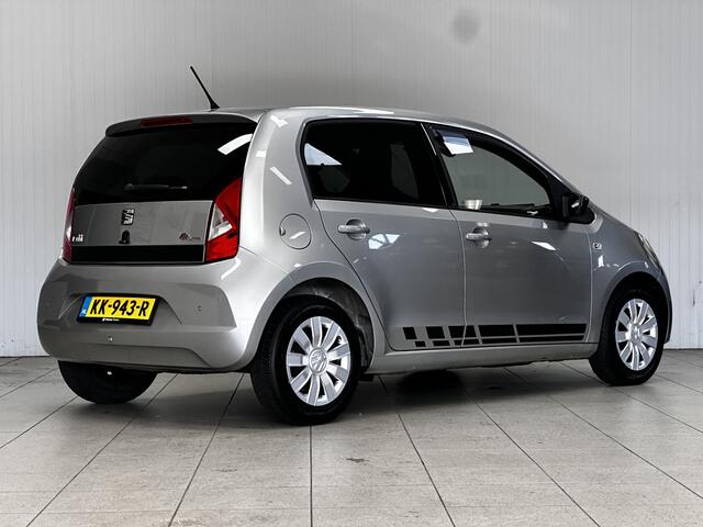 Seat MII 1.0 FR Connect/ Zwarte-Hemel/ Airco/ Cruise/ Navi/ Bluetooth/ Radio-CD AUX/ LEDER. Stuur/ Mistl./ PDC/ Extra getint glas/ Metallic lak.