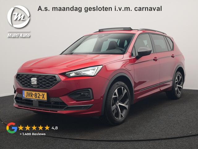 Seat Tarraco 1.4 TSI e-Hybrid FR Plug In Hybrid 245pk PHEV | Trekhaak Af Fabriek | Panodak | Adaptive Cruise | 360 Camera | Alcantara Sportstoelen Memory & Verwarmd | Sfeerverlichting | Stuur Verwarmd | Apple Carplay | Keyless | Blis | D