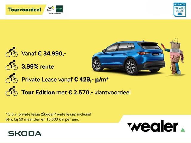 Skoda Elroq 85 Business Edition Tour 286 PK | Business Upgrade Clever | 19" lichtmetalen velgen | Navigatie |