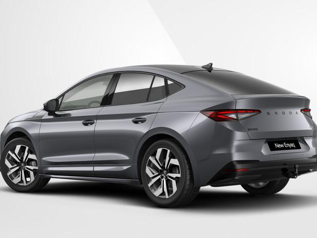Skoda Enyaq iV Coupé Sportline Elektromotor 210 kW / 286 PK SUV Elektri | Metallic Lak | 20'' Lichtmetalen Velgen | Trekhaak wegklapbaar | 2000,- inruilvoordeel!!