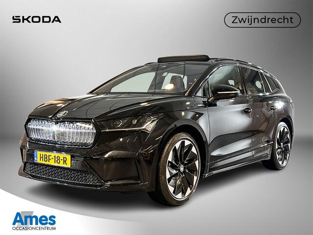 Skoda Enyaq iV 60 Sportline | Panoramadak | Business upgrade pakket | Lm velgen zwart betria 21 inch Zwart |