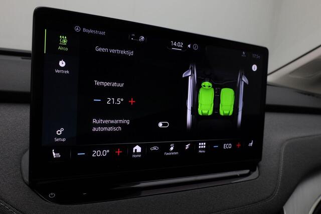 Skoda Enyaq iV 80 204 pk | Warmtepomp | Panoramadak | Matrix LED | Rondomzicht camera | Stuur-/stoelverwarming | Navigatie | Adaptive Cruise