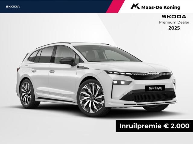 Skoda Enyaq iV Sportline Elektromotor 210 kW / 286 PK SUV Elektri | Panorama dak | Trekhaak Wegklapbaar | 21'' Lichtmetalen velgen | 2000,- inruilvoordeel!!
