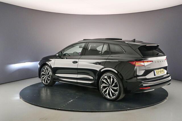 Skoda Enyaq iV 85 Sportline 286pk Automaat Trekhaak, Panoramadak, Warmtepomp, 360 camera, CANTON audio, Adaptive cruise control, Navigatie, LED matrix koplampen, Elektrische achterklep