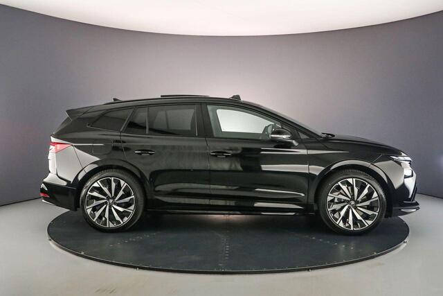 Skoda Enyaq iV 85 Sportline 286pk Automaat Trekhaak, Panoramadak, Warmtepomp, 360 camera, CANTON audio, Adaptive cruise control, Navigatie, LED matrix koplampen, Elektrische achterklep