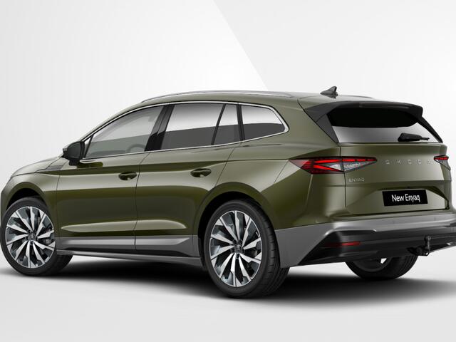 Skoda Enyaq iV Business Edition Elektromotor 210 kW / 286 PK SUV | Metallic Lak | Cognac Leder | Trekhaak wegklapbaar | Business upgrade - advanced