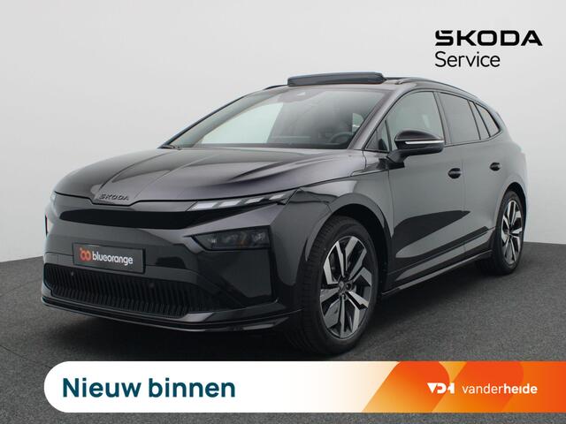 Skoda Enyaq iV 85 Sportline 286PK Aut. Pano-Schuifkanteldak, Warmtepomp, Achteruitrijcamera, Navigatie, Keyless, Matrix-LED, Stoel-Stuurverwarming, Trekhaak, 20" LM Velgen