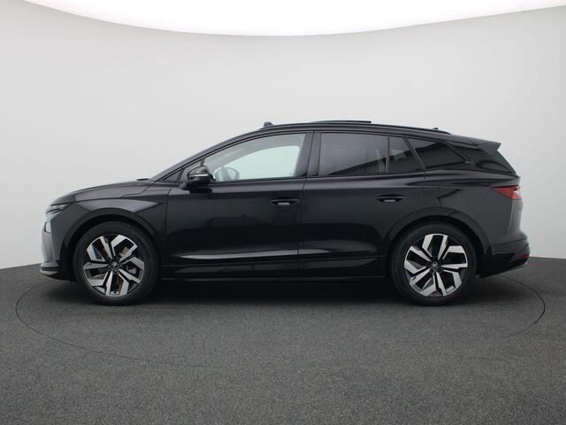 Skoda Enyaq iV 85 Sportline 286PK Aut. Pano-Schuifkanteldak, Warmtepomp, Achteruitrijcamera, Navigatie, Keyless, Matrix-LED, Stoel-Stuurverwarming, Trekhaak, 20" LM Velgen