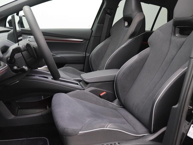 Skoda Enyaq iV 85 Sportline 286PK Aut. Pano-Schuifkanteldak, Warmtepomp, Achteruitrijcamera, Navigatie, Keyless, Matrix-LED, Stoel-Stuurverwarming, Trekhaak, 20" LM Velgen