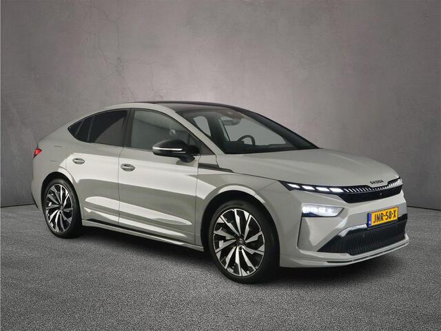 Skoda Enyaq iV Coupé 85 Sportline 286pk Automaat Panoramadak, Adaptive cruise control, 360 camera, Head up display, Navigatie, Elektrische achterklep, LED matrix koplampen, Stoelverwarming