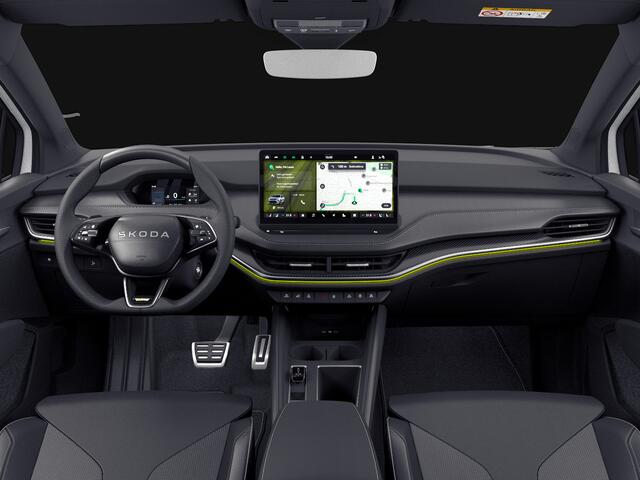 Skoda Enyaq iV RS Elektromotor 250 kW / 340 PK SUV Interieur 'RS Suite zwart' | 21" Vision velgen | Panorama-schuif-/kanteldak | | Business Upgrade Advanced | Trekhaak | Inruilpremie ¤3000,-