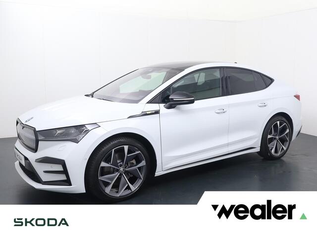 Skoda Enyaq iV Coupé 80 RS | 299 PK | SoH 92% | Panoramadak | Matrix LED koplampen | Virtual pedal achterklep | 21" LM velgen | Lederen bekleding |