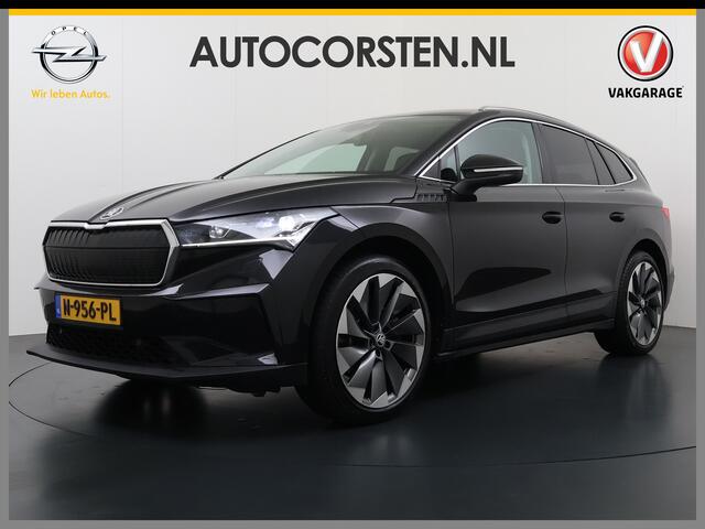 Skoda Enyaq iV 80 SOH 92% Trekhaak Lmv 21" Stoel+Stuurverwarming Matrix Led Camera Apple Carplay Android Auto Navi Ecc Cruise Control Pdc Draadloze telefoonlader Keyless Advanced Privacy Glas Led Isofix DAB Comfort+Klimaat+Licht Pakket 1.000KG Trekgewicht 1e Eigenaar Or