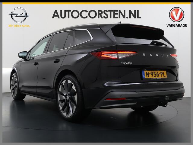 Skoda Enyaq iV 80 SOH 92% Trekhaak Lmv 21" Stoel+Stuurverwarming Matrix Led Camera Apple Carplay Android Auto Navi Ecc Cruise Control Pdc Draadloze telefoonlader Keyless Advanced Privacy Glas Led Isofix DAB Comfort+Klimaat+Licht Pakket 1.000KG Trekgewicht 1e Eigenaar Or