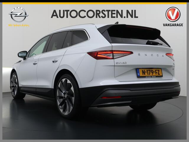 Skoda Enyaq iV 80 SOH 93% Warmtepomp Panoramadak Leder Adap.Cruise Lmv 21" Elek.Stoel+Memory+Verwarmd Camera Apple Carplay Android Auto Pdc Privacy Glas Matrix-Led DAB Stuur+Achterbankverwarming Draadloze telefoonlader Keyless Dodehoek detectie Dealeronderhouden Origine