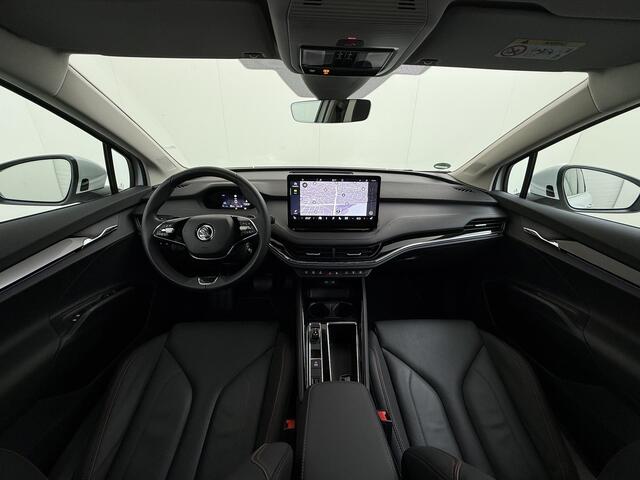 Skoda Enyaq iV 80 SOH 93% Warmtepomp Panoramadak Leder Adap.Cruise Lmv 21" Elek.Stoel+Memory+Verwarmd Camera Apple Carplay Android Auto Pdc Privacy Glas Matrix-Led DAB Stuur+Achterbankverwarming Draadloze telefoonlader Keyless Dodehoek detectie Dealeronderhouden Origine