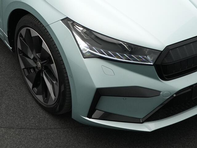 Skoda Enyaq iV 80X 265 pk Sportline | Warmtepomp | Panoramadak | Gegeugenstoel | Matrix LED | Stuur-/stoelverwarming | Leder/alcantara