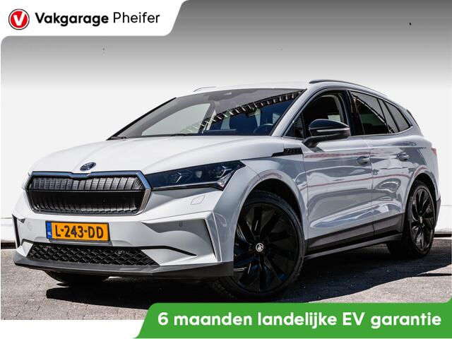 Skoda Enyaq iV 80 204 pk First Edition Trekhaak/ Warmtepomp/ Lederen int./ Stuur+stoelverwarming/ Elek. achterklep/ Blindspot