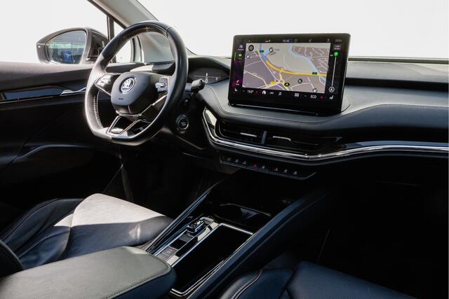 Skoda Enyaq iV 80 204 pk First Edition Trekhaak/ Warmtepomp/ Lederen int./ Stuur+stoelverwarming/ Elek. achterklep/ Blindspot