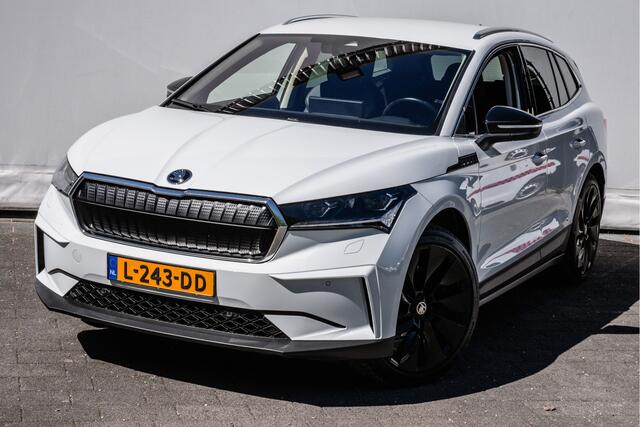 Skoda Enyaq iV 80 204 pk First Edition Trekhaak/ Warmtepomp/ Lederen int./ Stuur+stoelverwarming/ Elek. achterklep/ Blindspot