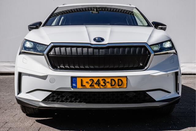 Skoda Enyaq iV 80 204 pk First Edition Trekhaak/ Warmtepomp/ Lederen int./ Stuur+stoelverwarming/ Elek. achterklep/ Blindspot
