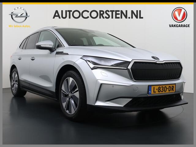 Skoda Enyaq iV 60 SOH 90% Warmtepomp Trekhaak Panoramadak Adap.Cruise Navi Ecc 360°Camera Apple Carplay Android Auto Stuurverwarming Privacy Glas Lmv 19" Led matrix Keyless advanced Rijstrooksensor Origineel Nederlandse Auto