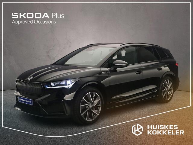 Skoda Enyaq iV 60 Sportline 180pk Automaat Warmtepomp, Adaptive cruise control, Navigatie, Achteruitrijcamera, Stuurwiel verwarmd, LED matrix koplampen, Stoelverwarming
