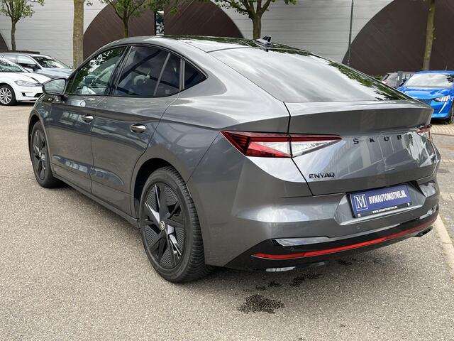 Skoda Enyaq iV Coupé 80 RS SOH 89% |ELEK. ACHTERKLEP| PANO| ELEK. STOEL MET MEMORY| NET ONDERHOUD GEHAD RIJKLAAR| RS KUIPSTOELEN| DODE HOEK SENSOR| CAMERA| STOEL + STUURVERWARMING|