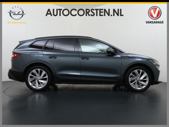 Skoda Enyaq iV 60 First Edition Adap.Cruise Stuur+Stoelverwarming Camera 3-Zone Ecc Elek.Stoel+Memory Apple Carplay Android Auto Navi Pdc SOH 90% Keyless Advanced Matrix-Led Privacy Glas Lmv 20" DAB P-Assist Dodehoek detector Rijstrooksensor Origineel Nederlandse Auto