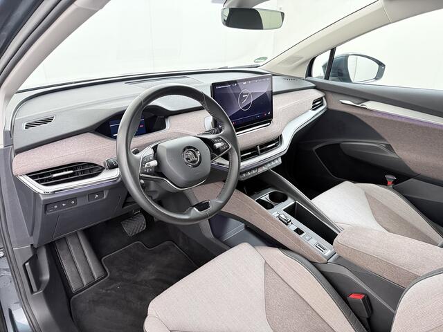 Skoda Enyaq iV 60 First Edition Adap.Cruise Stuur+Stoelverwarming Camera 3-Zone Ecc Elek.Stoel+Memory Apple Carplay Android Auto Navi Pdc SOH 90% Keyless Advanced Matrix-Led Privacy Glas Lmv 20" DAB P-Assist Dodehoek detector Rijstrooksensor Origineel Nederlandse Auto