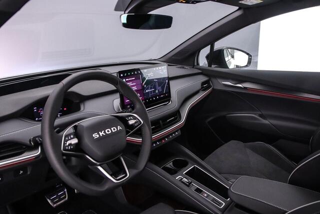 Skoda Enyaq iV 85 Sportline 286pk Automaat Trekhaak, Panoramadak, 360 camera, Adaptive cruise control, CANTON audio, Achteruitrijcamera, Elektrische achterklep