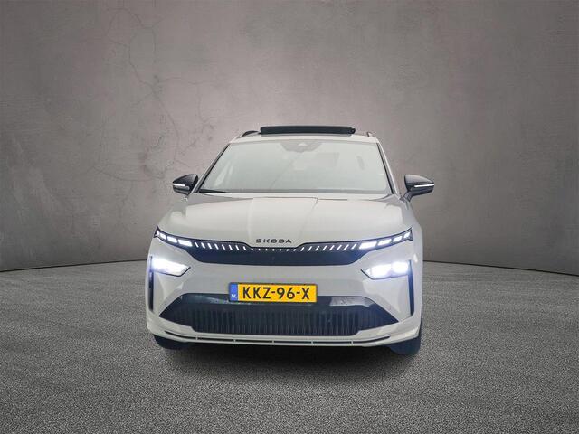 Skoda Enyaq iV 85 Sportline 286pk Automaat Trekhaak, Panoramadak, 360 camera, Adaptive cruise control, CANTON audio, Achteruitrijcamera, Elektrische achterklep