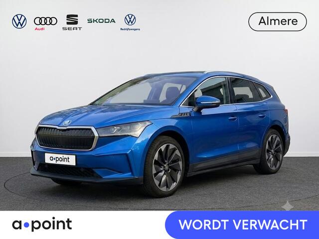 Skoda Enyaq iV 80 First Edition 204pk | Trekhaak | Lederen bekleding | Navigatie | 21 inch Lichtmetalen velgen | Verwarmbare voorstoelen | Parkeercamera