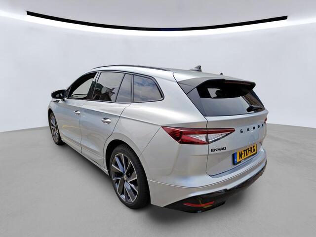 Skoda Enyaq iV 80 Sportline / SOH 92%/ AUTOMAAT/ PANO/ TREKHAAK/ WAMRTEPOMP/ PARK.SENSOR.V+A/ CAMERA/ MEMORY SEAT/ STOELVERWARM./ DIGITAL DASH/ NAVI/ CLIMA