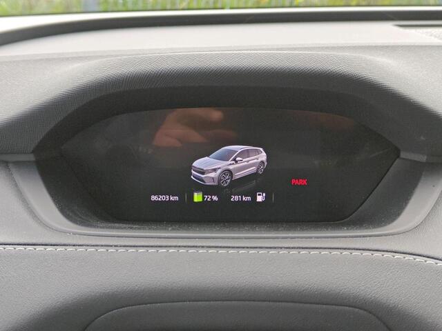 Skoda Enyaq iV 80 Sportline / SOH 92%/ AUTOMAAT/ PANO/ TREKHAAK/ WAMRTEPOMP/ PARK.SENSOR.V+A/ CAMERA/ MEMORY SEAT/ STOELVERWARM./ DIGITAL DASH/ NAVI/ CLIMA