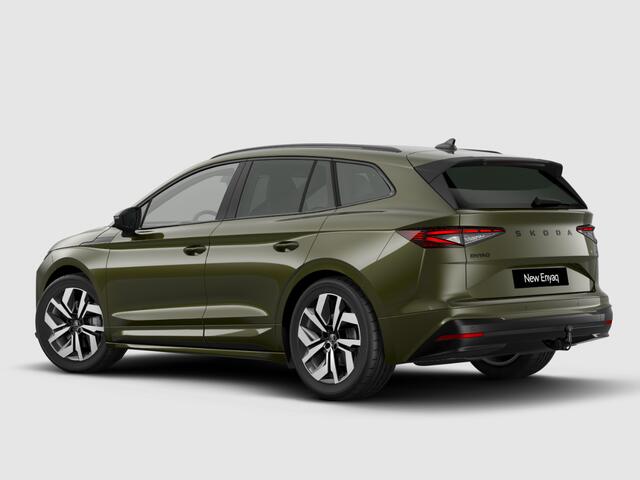 Skoda Enyaq iV Sportline Tour Edition 85 | Olibo Green | Elektrisch wegklapbare trekhaak | ¤3000,- inruilpremie |