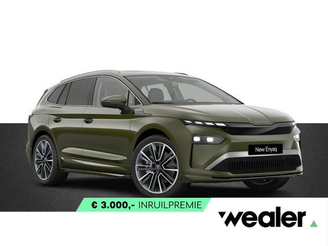 Skoda Enyaq iV 85 Business Edition 286 PK | Trekhaak | 21" lichtmetalen velgen | Olibo Green | Panorama dak |