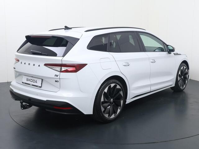 Skoda Enyaq iV 80 Sportline | 204 PK | SoH 86% | Trekhaak wegklapbaar | Warmtepomp | Adaptive Cruise Control | 360 graden camera | Navigatiesysteem | Matrix LED |