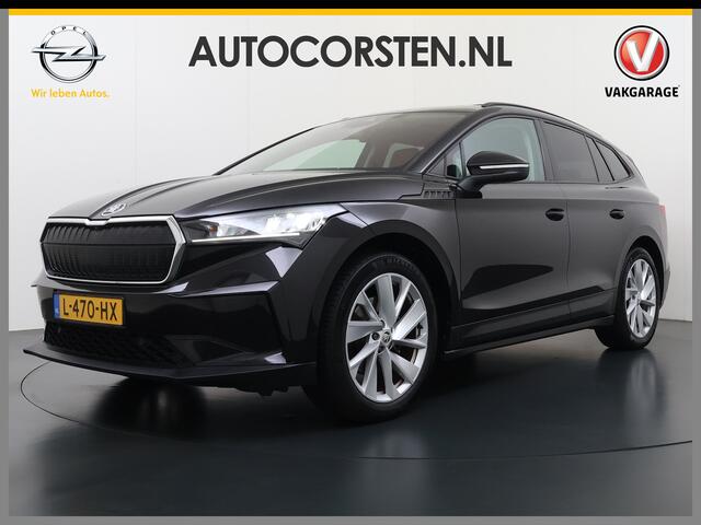 Skoda Enyaq iV 60 Panoramadak Trekhaak Leder Adap.Cruise Stoel+Stuur+Achterbankverwarming Camera 3-Zone Ecc SOH 90% Keyless Navi Pdc Elek.Achterklep Apple Carplay Android Auto P-Assist Privacy Glas Led Lmv 20" 1.000KG Trekgewicht 1e Eigenaar Origineel Nederlandse Auto Z