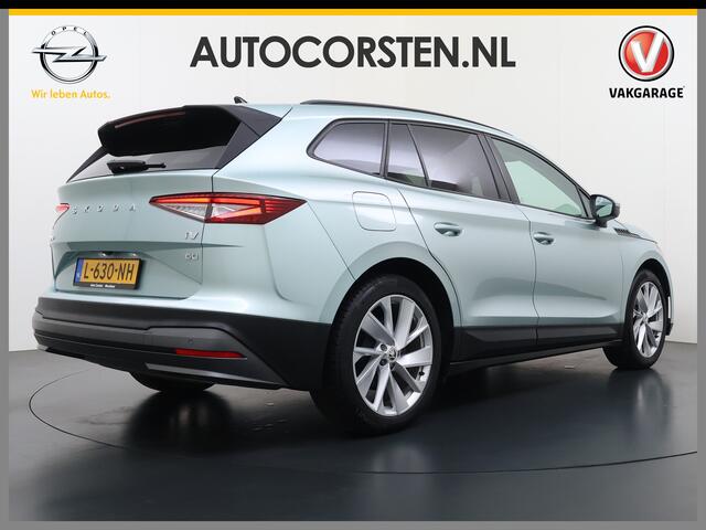 Skoda Enyaq iV 60 First Edition SOH 92% 3-Zone Ecc Adap.Cruise Stoel+Stuurverwarming Elek.Stoel+Memory Camera Apple Camera Android Auto Navi Pdc Keyless advanced Led Matrix Blind Spot Warning Lmv Privacy Glas Lane Assist DAB P-Assist GSM Draadloos laden Dealeronderhoude